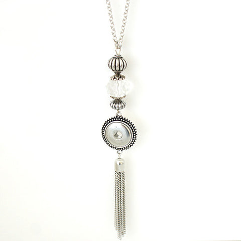 Single sharmane tassel pendant (incl.Chain)